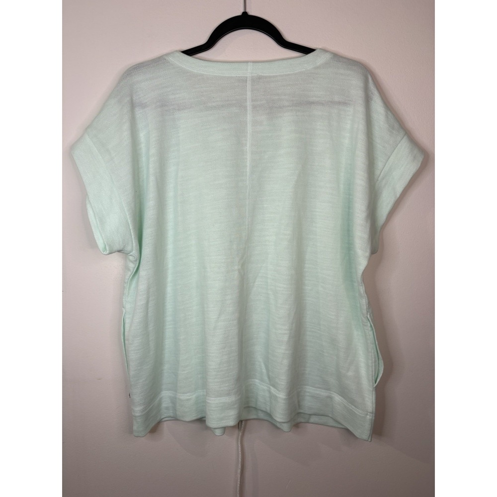 T By TALBOTS Womens Size P2XL Top Blouse Shirt Light Green Cotton Blend NWOT - Picture 2 of 12